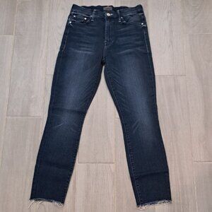 MOTHER High Waisted Looker Ankle Fray Size 26